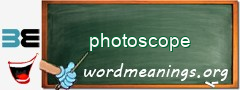 WordMeaning blackboard for photoscope